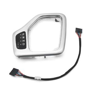 5YD27LS5AA Center Transmission Shift Indicator Panel Insert Silver with Harness Fit for 2014-2017 Cherokee Center Gear Shift Bezel Cover Replace 68413957AA 601-402
