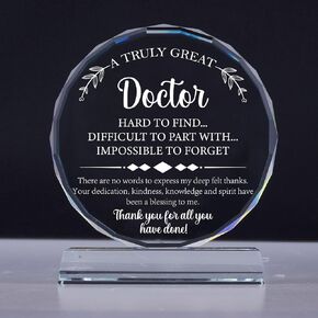 Uniquilling Gifts for Doctor, Best Doctor Award Crystal Plaque with Gift Box Packaging, Appreciation/Thank You Gifts for Doctor, Christmas/Retirement/Birthday Gifts for Doctor