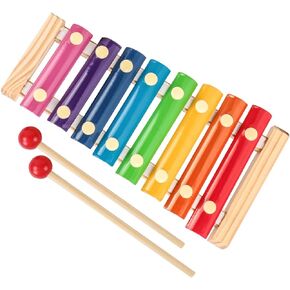 Tvoip Wooden Xylophone Toys Musical Creative Wooden Instruments 8 Notes xilofono children Baby Musical Toys Development