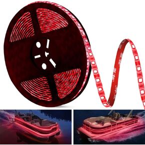 Vbakor 25FT LED Boat Lights, Waterproof Marine Pontoon Led Strip Lights, Boat Deck Interior Light, Boat Accessories, Under Gunnel Lights, Night Fishing Lights for Pontoon Fishing Boats (Green)