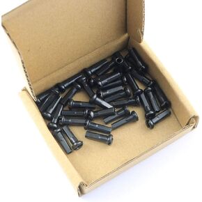 Pro Bamboo Kitchen 36pcs Mountain Bike Spoke Cap Black Carbon Steel Bicycle Spoke Cap 14G Nipple for 2mm Diameter Spokes