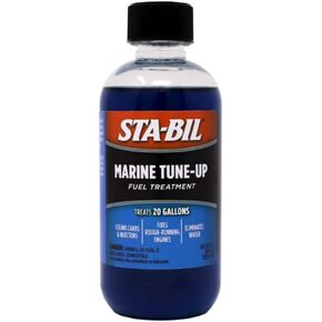 STA-BIL Marine Tune-Up Fuel Treatment – Cleans Carburetors and Injectors – Fixes Rough Running Engines – Eliminates Water – Treats up to 20 Gallons – 8 oz. (22313), Blue, 8oz