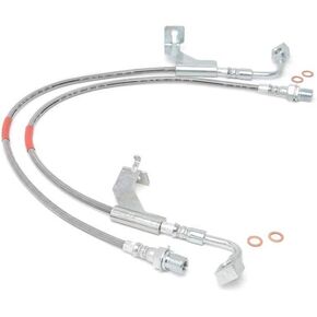 Rough Country Front Stainless Brake Lines for 87-91 GMC C15/K15 | 4-6" - 89360S