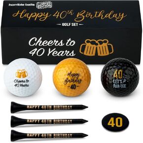 مجموعات عيد ميلاد الجولف من HORRIBLE BALLS - 30، 40، 50، 60، 70 - لعبة غولف جديدة مثالية له أو لها in Kuwait