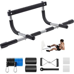 Ally Peaks Pull Up Bar for Doorway | Thickened Steel Max Limit 440 lbs Upper Body Fitness Workout Bar| Multi-Grip Strength for Doorway | Indoor Chin-Up Bar Fitness Trainer for Home Gym Portable |180
