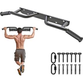 Heavy Duty Wall Mounted Doorway Pull Up Bar, Multifunctional Chin Up Bar, Portable Fitness Door Bar, Body Workout Home Gym System