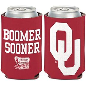 WinCraft NCAA University Oklahoma Sooners 1 Pack 12 oz. 2-Sided Can Cooler