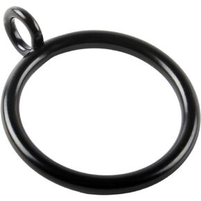 30 Pcs of 1.25 Inch Black Drapery Curtain Ring, Eau Small Curtain Rod Rings with Eyelet for Curtain Panels