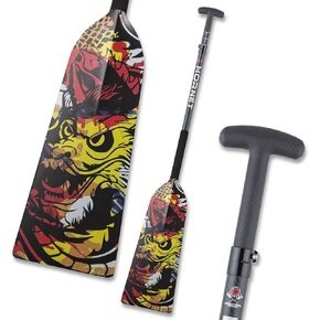 مجداف قارب التنين للرياضات المائية - Dragon Master - مجداف قارب التنين القابل للتعديل من ألياف الكربون - معتمد من IDBF - ملحقات قارب التنين - مجاذيف قارب التنين in Kuwait