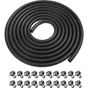 ESEWALAS 20pcs Fuel Line Kit,9.85 Feet 1/4 Inch ID Fuel Line Hose,2/5" (11mm) ID Hose Clamps,Suitable For Motorcycle Small Engines,Tractors,Mowing Machine,Snow Machine.