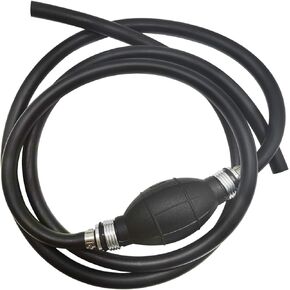 TIHOOD 6FT Fuel Line Assembly 3/8" Inner Dia 5/8" Outer Dia Hose Line Marine Outboard Boat Motor RVs Fuel Assembly with Primer Bulb Steel Hose Clamps