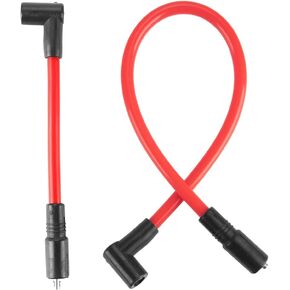 Guteauto 2 Pcs Spark Plug Wire Kit 10.4mm 10mm Red Silicone DYNA-409RD Compatible for Harley-Davidson Dyna FXD 2000-2017 Harley-Davidson Softail 1999-2017