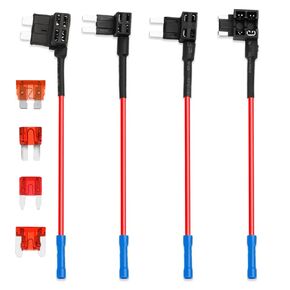 Fuse Tap, 4PCS Add a Circuit Mini Micro Low Profile Fuse Taps Kit, Fuse Taps Automotive.