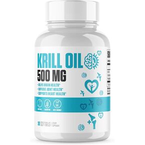 Krill Oil Softgels | #1 New Krill Oil Supplement with Phospholipids, EPA, DHA & Astaxanthin to Improve Brain Health, Joint Health & Heart Health | Sustainably Sourced for Men & Women - 30 Softgels
