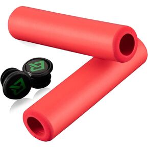 Rock BROS Bike Handle Grips Foam Comfortable Shock Absorption Bike Handlebar Grips Suit for BMX, Mountain, MTB, Beach Cruiser, Scooter