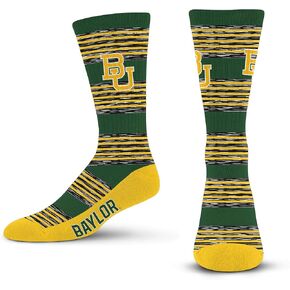 For Bare Feet Men's RMC Multi Stripe Crew Sock NCAA