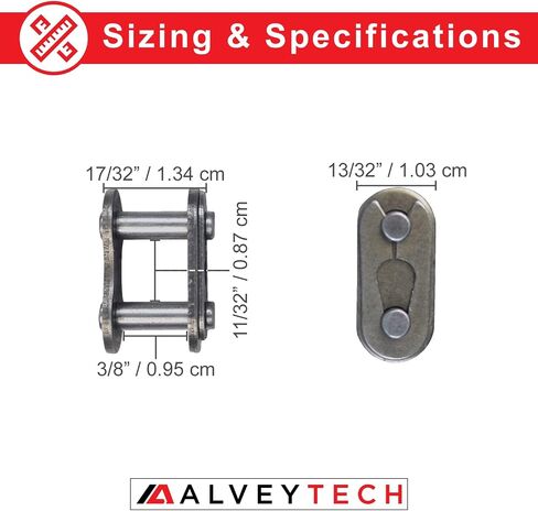 AlveyTech 420 Chain Connecting Master Link - For 4 Wheeler Mini/Dirt/Pit/Pocket Bike, Go-Kart, Quad, ATV, and Scooter by Coleman, TaoTao Motorcycle Roller Connector Links Sprocket Parts 1pcs in Saudi Arabia