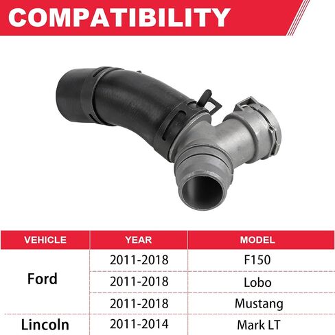 626-541 Engine Heater Hose with Engine Coolant Pipe O-Rings Fits for 2011-2018 Ford F150 Lobo Mustang, 2011-2014 Lincoln Mark LT Replaces# DR3Z-8566-A BC3Z-8590-F DR-3Z8566-A in Saudi Arabia