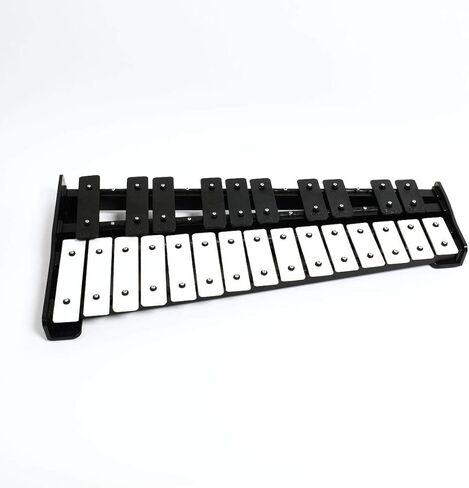 إكسيليفون غلوكينسبيل خشبي أسود كبير احترافي مع 25 مفتاحًا معدنيًا للبالغين والأطفال - يتضمن 2 مضرب احترافي وحقيبة حمل in Kuwait