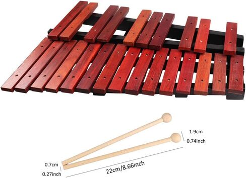 Mr.Power 25 Note Wood Xylophone G5- G7 Glockenspiel الخشبي مع مطرقة، حافظة للاعبين المحترفين في فرقة طلاب المدرسة in Kuwait
