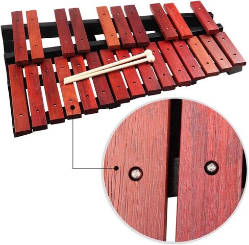 Mr.Power 25 Note Wood Xylophone G5- G7 Glockenspiel الخشبي مع مطرقة، حافظة للاعبين المحترفين في فرقة طلاب المدرسة in Kuwait