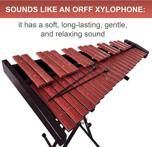37 Key Professional Chromatic Xylophone with Mallets, Adjustable Stand, and Carrying Bag - Wooden Glockenspiel in Kuwait