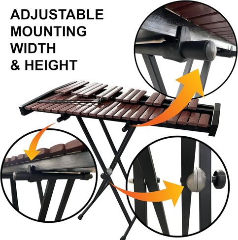37 Key Professional Chromatic Xylophone with Mallets, Adjustable Stand, and Carrying Bag - Wooden Glockenspiel in Kuwait
