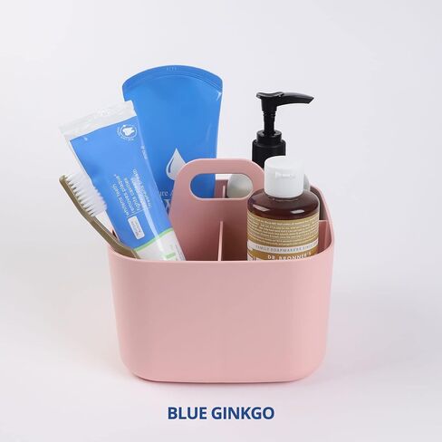 BLUE GINKGO Stackable Organizer Caddy, Rectangle, White, Made in Korea | Portable. Adjustable. Home, Office & School Storage. in Saudi Arabia