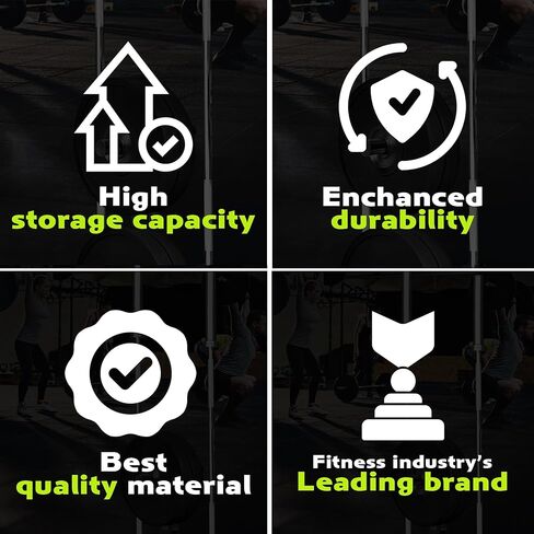 رف الأثقال الأولمبي من RAGE Fitness للأطباق وحامل الأثقال | تتميز شجرة اللوحة هذه بأربعة أعمدة دوران مقاس 15.24 سم × 5.08 سم ويمكنها حمل ما يزيد عن 360 رطلًا مكدسة، بالإضافة إلى قضيبين من الحديد بقطر 5.08 سم. in Kuwait