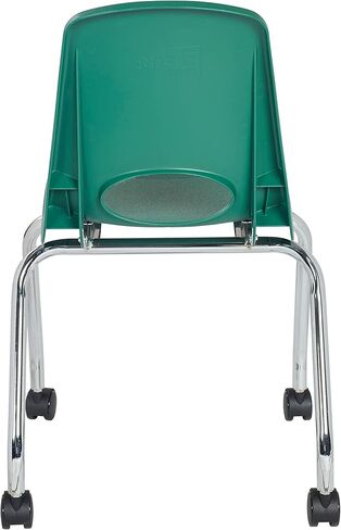 Factory Direct Partners 10372-BK كرسي مدرسي متنقل مقاس 18 بوصة بعجلات للأطفال والمراهقين والبالغين؛ مقعد مريح للتعلم في المنزل أو الفصل الدراسي أو المكتب - أسود (عبوتان) in Kuwait