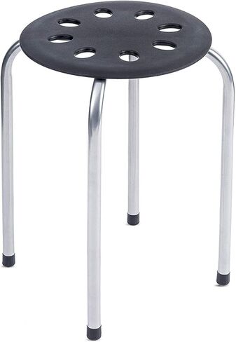 Pearington Plastic Classroom Furniture Stools for Kids, Multipurpose Stool Chairs, Flexible Seating, Stacking Stools, Stainless Steel Legs - Set of 5, Multi-Color in Kuwait