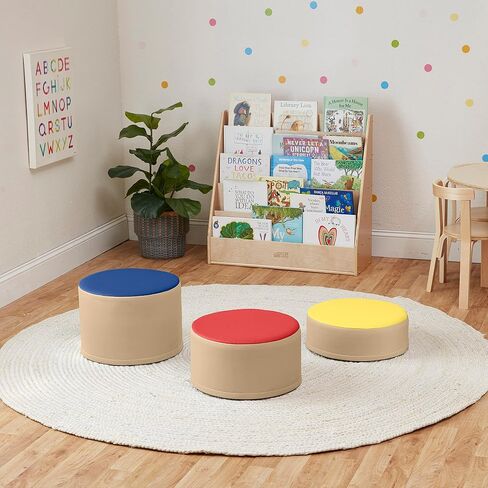 ECR4Kids SoftZone مجموعة البراز الملونة، مقاعد مرنة، متنوعة، 3 قطع in Saudi Arabia