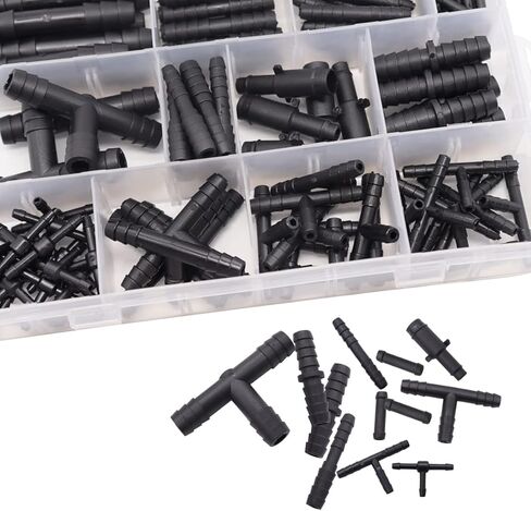 مجموعة متنوعة من موصلات الفراغ من النايلون الأسود، مجموعة متنوعة من موصلات أنابيب الفراغ الأوتوماتيكية من النايلون الأسود، 12 مقاسًا، لخراطيم السيارات P-O-058 in Kuwait