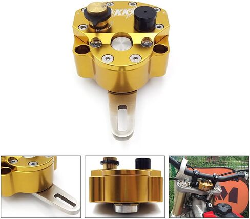 مثبت مثبط التوجيه الأمامي للدراجة النارية مناسب لـ CRF YZF EXC RMZ KLX لمعظم الدراجات النارية إندورو حفرة الترابية دراجة نارية أمامية عالمية للتحكم في السلامة وإكسسوارات الدراجات النارية القابلة للتعديل (أسود) in Saudi Arabia