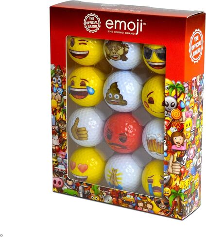 Emoji Official Novelty Fun Golf Balls Packs, Gift for Christmas, Multicoloured in Saudi Arabia