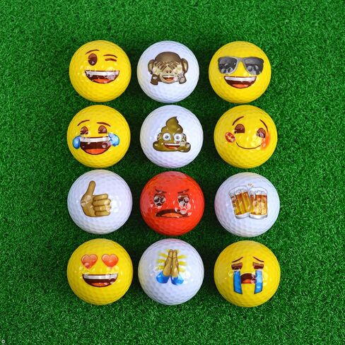 Emoji Official Novelty Fun Golf Balls Packs, Gift for Christmas, Multicoloured in Saudi Arabia