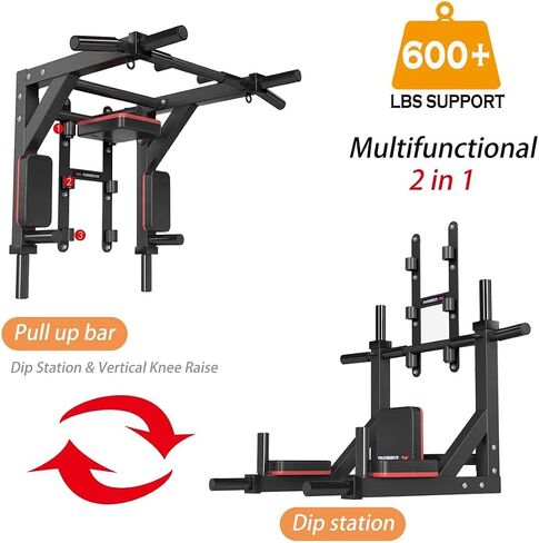 Multifunctional Wall Mounted Pull Up Bar/Chin Up bar,Dip Station for Indoor Home Gym Workout,Power Tower Set in Saudi Arabia