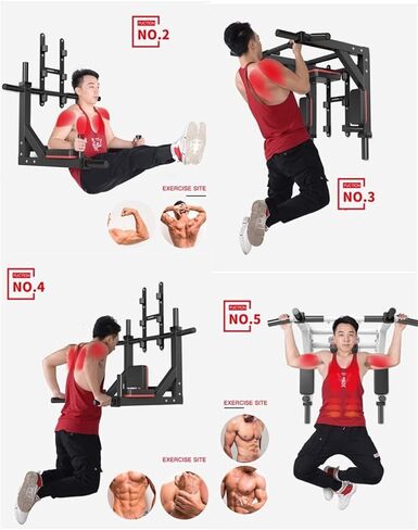 Multifunctional Wall Mounted Pull Up Bar/Chin Up bar,Dip Station for Indoor Home Gym Workout,Power Tower Set in Saudi Arabia