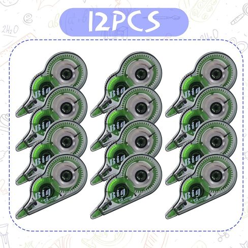 Yexiya 36 Pieces Correction Tapes Original Correction Wide Eraser Applicator Easy to Use Applicator Translucent Tapes Shows for Office Note Journal Scrapbooking, 0.2 Inch x 39.4 Feet in Saudi Arabia