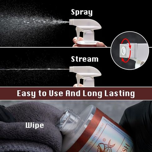 منظف ​​بلسم الجلد لأثاث الأريكة، مجموعة العناية بالجلد الطبيعي بالكامل للأريكة الجلدية، مقعد السيارة، الملابس، الحذاء، الحذاء (8 أونصة سائلة) in Kuwait