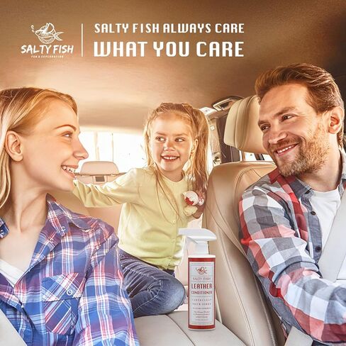 منظف ​​بلسم الجلد لأثاث الأريكة، مجموعة العناية بالجلد الطبيعي بالكامل للأريكة الجلدية، مقعد السيارة، الملابس، الحذاء، الحذاء (8 أونصة سائلة) in Kuwait