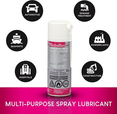 Titanium Corrosion Inhibitor and Lubricant Spray for Metal –Industrial Heavy Duty Rust Prevention Spray for Automotive –Water Resistant Non-Flaking Aluminum-Free Fluid Film by Metaflux 13.5 Oz 1 Pack in Saudi Arabia