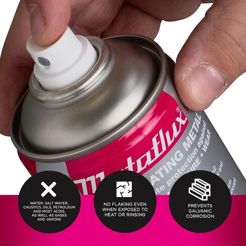 Titanium Corrosion Inhibitor and Lubricant Spray for Metal –Industrial Heavy Duty Rust Prevention Spray for Automotive –Water Resistant Non-Flaking Aluminum-Free Fluid Film by Metaflux 13.5 Oz 1 Pack in Saudi Arabia