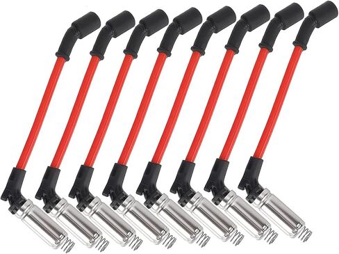 10.2mm Spark Plug Ignition Wires Set Compatible with Chevrolet Silverado 1500 2500/Suburban/For GMC Sierra/Savana/Yukon/Tahoe,For Cadillac Escalade/CTS,ForIsuzu Saab Hummer V8 Engine 48322R 48322 in Saudi Arabia