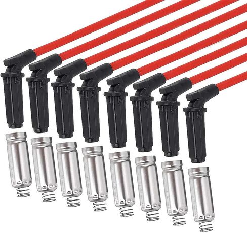 10.2mm Spark Plug Ignition Wires Set Compatible with Chevrolet Silverado 1500 2500/Suburban/For GMC Sierra/Savana/Yukon/Tahoe,For Cadillac Escalade/CTS,ForIsuzu Saab Hummer V8 Engine 48322R 48322 in Saudi Arabia