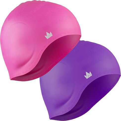 The Friendly Swede Silicone Swim Cap, Durable Swim Caps for Women Swimming, Swimming Cap for Women, Swim Cap for Men, Swim Cap for Women in Saudi Arabia