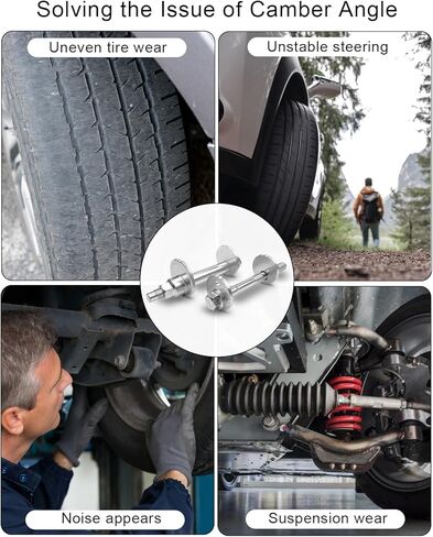 Lower Control Arm Cam Bolts Kit Fit for Toyota 4Runner FJ Cruiser Tacoma 2003-2016, Front Alignment Camber Toe Adjustment Bolts Replace 48409-60020 48190-60020, 2 Pack for Two Side in Kuwait