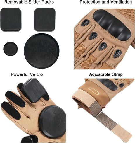 قفازات Rhnthmhill Longboard Slide، قفازات لوح التزلج للتزلج على الجليد على المنحدرات الطويلة، التزلج على الجليد، تأتي مع مجموعتين منزلقتين in Saudi Arabia