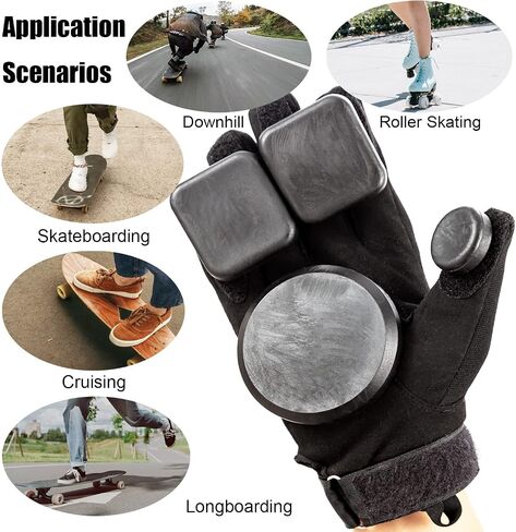 قفازات Rhnthmhill Longboard Slide، قفازات لوح التزلج للتزلج على الجليد على المنحدرات الطويلة، التزلج على الجليد، تأتي مع مجموعتين منزلقتين in Saudi Arabia