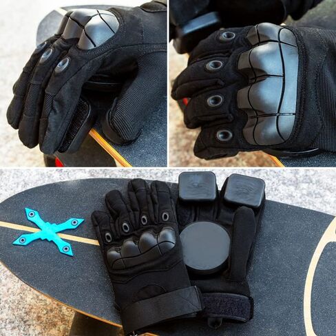 قفازات Rhnthmhill Longboard Slide، قفازات لوح التزلج للتزلج على الجليد على المنحدرات الطويلة، التزلج على الجليد، تأتي مع مجموعتين منزلقتين in Saudi Arabia